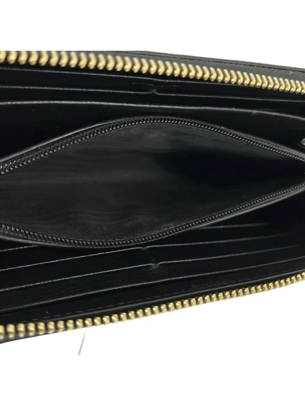 ★SOLD★ Saint Laurent Wallet Black Zip Around Leather - Picture 4 of 5